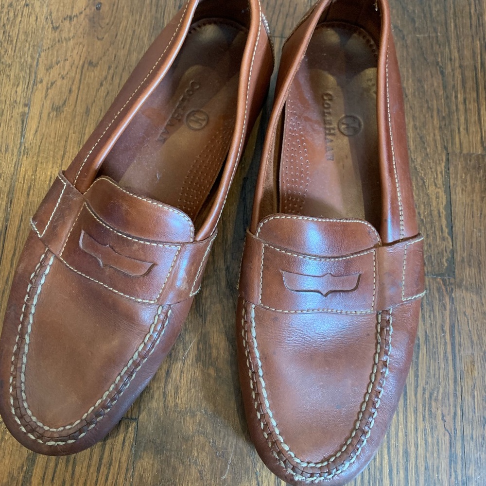 Cole Haan brown leather loafers